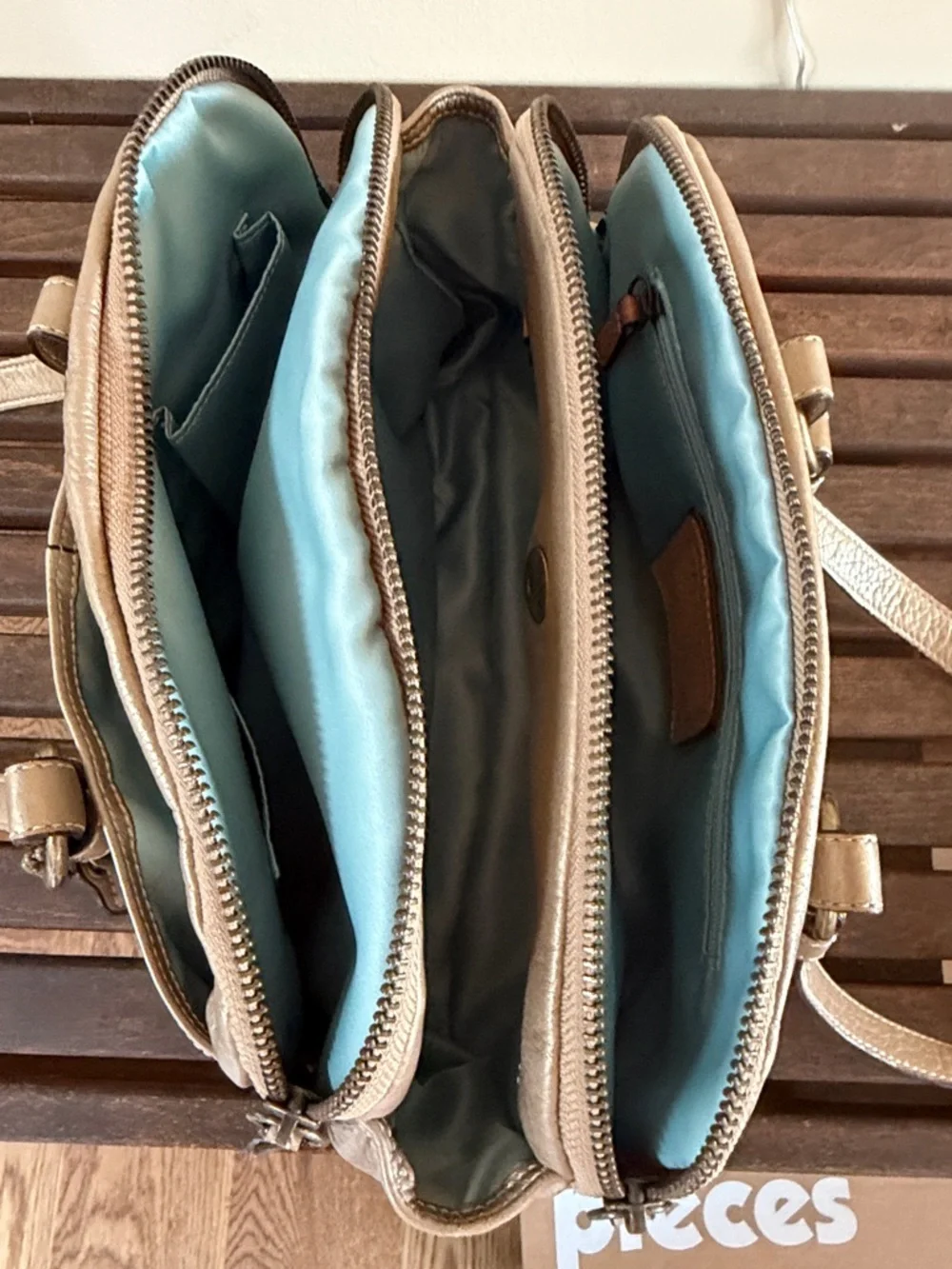 Coach Bonnie Metallic Pebble Leather Satchel - Picture 12 of 16
